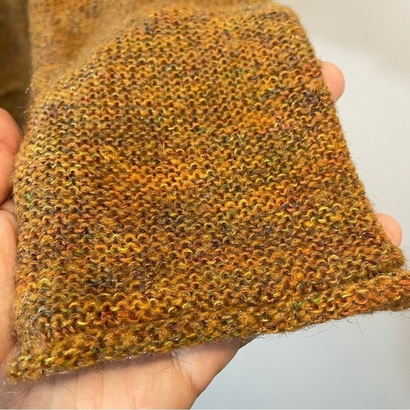 Habitat Asymmetrical Knit Sweater Womens S Orange Multicolour Pullover Lagenlook - Picture 5 of 8